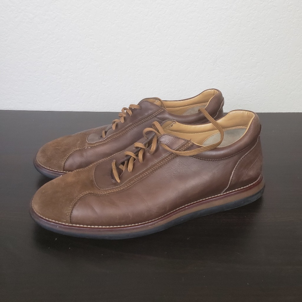 Salvatore Ferragamo Brown Leather Sneakers